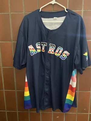 2025 Houston Astros LGBTQ+ Pride Night Jersey - 2XL - Fan Giveaway  - Image 1 of 3
