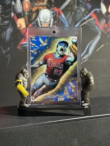 Mike Trout 2024 Anime of Sport Manga Swag Cartoon Blue Refractor 1/1 - Picture 1 of 2