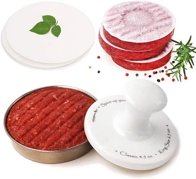 Prensa de hamburguesas 5" prensa de hamburguesas máquina de hamburguesas | anillo de molde para hamburguesas | ingenio Foto 1 de 4