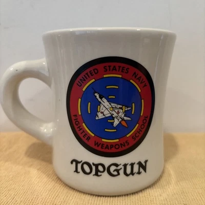 Taza de café de cerámica vintage USN TOP GUN TOPGUN Pilots Foto 1 de 4