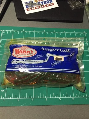 DISCONTINUED MANN'S 8" AUGERTAIL WORM (20PK) MARMALADE NIP USA MADE - Image 1 of 3
