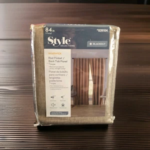 Style Selections | Warwick | Blackout | Taupe | 42x84in | #939104 - Picture 1 of 6