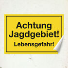 WANDKINGS Hinweisschild "Achtung Jagdgebiet! Lebensgefahr!" Sicherheit 