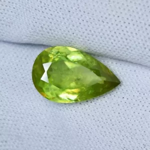 3.24 Cts Multi Sparkling Rare Greenish Yellow Natural Sphene - Pear....!!!!!! - Picture 1 of 3