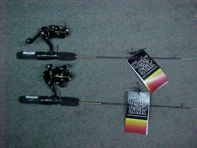 TWO NEW Shakespeare Ugly Stik Ice Fishing Spinning Combo 26" Light Action rods - Image 1 of 4