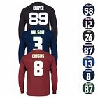 NFL Majestic "Eligible Receiver" Player Jersey Long Sleeve T-Shirt Collection
