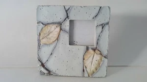 Ecos de vida? Marco de fotos cerámica imitación piedra hojas caída 5x5" 2x2" interior - Imagen 1 de 7