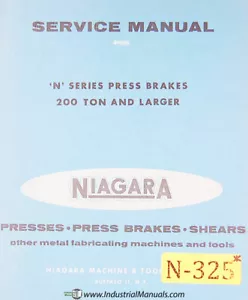 Niagara serie N, presse freni 200 tonnellate e manuale di servizio più grande - Foto 1 di 1
