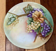HUTSCHENREUTHER SELB FAVORITE BAVARIA HANDPAINTED GRAPES 13" PLATTER CAKE PLATE