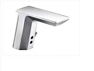 Kohler 13466-CP Geometric Touchless Deck-Mount Faucet w/Temp Mixer Polished Chro - Picture 1 of 8