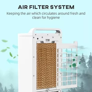 HOMCOM 26" Evaporative Air Cooler with Ice Packs, 3-In-1 Ice Cooling Fan,... - Picture 1 of 10