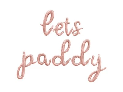 Banner balão carta cursiva LETS PADDY - Decorações de festa de dia de São Patrício - Imagem 1 de 4