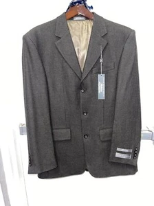 Oscar de la renta suit jacket. Size 40 R Color gray NWT Vintage - Picture 1 of 6