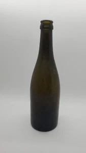 Antigua bonita botella de copa de vino verde con gran despeje/patada 9 7/8" (pulgadas) - Imagen 1 de 12