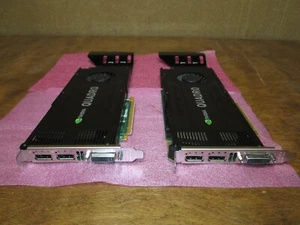 Lot of 2 Dell Nvidia Quadro K4000 3GB GDDR5 Graphic Card 0D5R4G - Picture 1 of 5