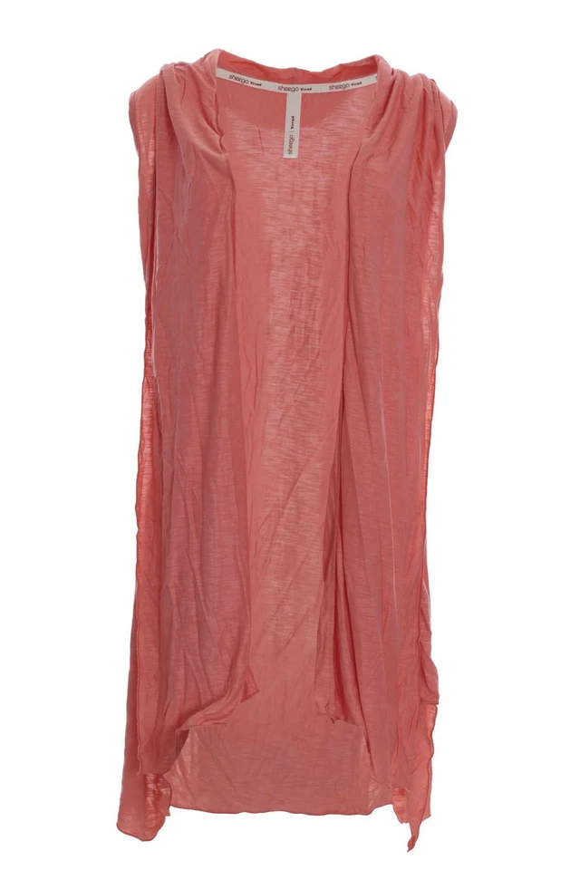 Sheego Shirtweste Cardigan Damen Lagenlook Viskose Zipfellook Rosa Größe 44 48 - Bild 1 von 1