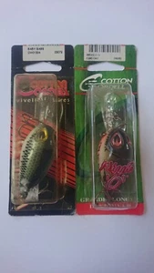 2x Cotton Cordell Wiggle "O" Golden Craw Bug and Baby Bass - Picture 1 of 2