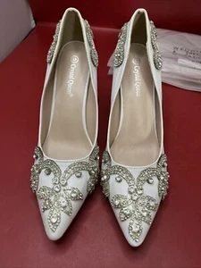 Crystal Queen Wedding Heel Shoes size 41 - Picture 1 of 9