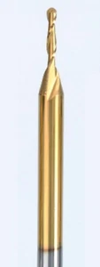 Cortador de carburo sólido nariz de bola espiral recubierto de 1 mm x3 CEL CNC 1/8" herramienta de shk Bull C - Imagen 1 de 1
