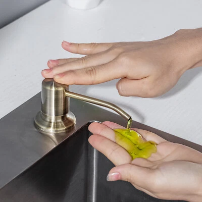 500 ML Stainless Steel Head Soap Dispenser Kitchen Sink Hand Liquid Pump Bottle - Image 1 of 4