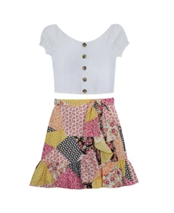 (NWT) Rare Editions Big Girls Embroidered 2- Piece Skirt Set Size 12 - Picture 1 of 15