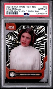 Princess Leia Organa 2024 Topps Star Wars High Tek Hyper Gold Foil #/50 PSA 10 - Picture 1 of 2