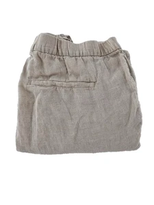 H&M Pants Men’s 32 M Beige 100% Linen Slim Straight Leg Lightweight Casual Beach - Picture 1 of 8