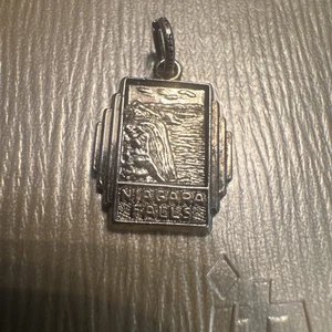 Vintage 14mm Sterlingsilber Niagarafälle New York Reise Erinnerung Armband Charm - Bild 1 von 5