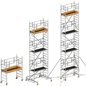 Layher Rollgerüst Uni Leicht P2 Safety Plus Fahrgerüst Gerüst Rollgerüst Alu - Bild 1 von 14