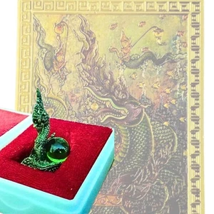 Naga Phaya Nak Thai Amulett Buddha Talisman Reichtum Auge Edelstein Glück Messing Glück - Bild 1 von 7
