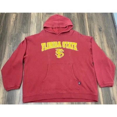 VTG Y2K Starter FSU Florida State Seminoles stitched graphic pullover hoodie 2XL - Image 1 of 4