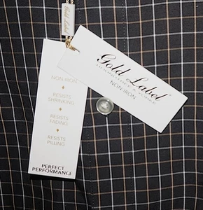 Roundtree Yorke Gold Label Perfect Performance Non Iron Shirt Black BIG 2X NWT - Picture 1 of 6