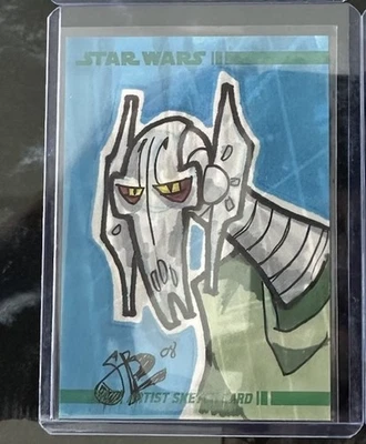 2008 Topps Star Wars Clone Wars Sketch General Grievous 1/1 Spencer Brinkerhoff - Image 1 of 2