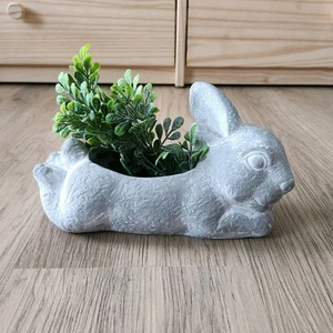 Maceta de conejo maceta conejito estatuilla estatua patio jardín decoración nueva sin etiquetas 8,5" - Imagen 1 de 13