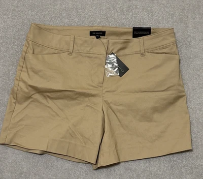 The Limited Shorts Tamanho 14 Bronzeado Escuro com Elástico Frente Plana Novo! - Imagem 1 de 4