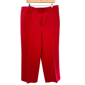 NWT Ann Taylor Red Cropped Pants Women's Size 16 Career Casual Dress - Picture 1 of 5