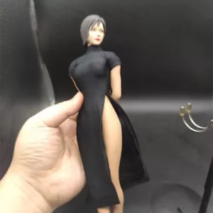 Schwarzes Cheongsam Kleid Kleidung für 12 Zoll weibliche Figur Körperzubehör im Maßstab 1:6 - Bild 1 von 6
