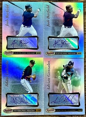 2007 Bowman's Best, Auto Josh Barfield #34 Adam LaRoche #38 Adrian Gonzalez #38 - Imagem 1 de 2