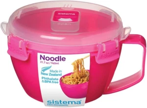 Microwave Noodle Bowl, 1 Cup , Assorted Colours. (Pack of 1) 940ml - Picture 1 of 12