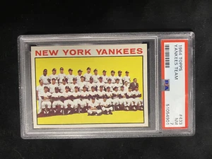 1964 Topps Baseball #433 Yankees Team PSA 6 EX-MT - Imagen 1 de 2