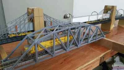 3d printed 145 ft Steel Arched Truss Bridge, HO SCALE - Image 1 of 2