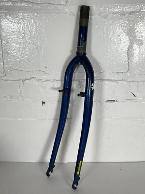 Vintage GT 1 1/8" Threadless Rigid Steel 700c Cantilever Fork, Dark Blue, 2000 - Image 1 of 4