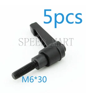 5 piezas palanca de sujeción de mango ajustable con perno roscado de maquinaria M6 x 30 mm - Imagen 1 de 3