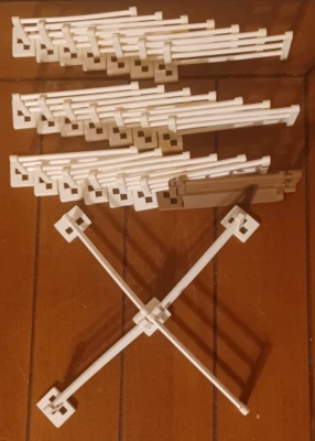 复古英国 1971 年白色交锁围栏和门 1/32 比例 25 件 — 第 1/4 张图片