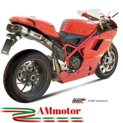 Mivv Ducati 1098 07 - 2011 Exhaust Motorcycle 2 Slip-On Silencer Suono Steel - Изображение 1 из 3