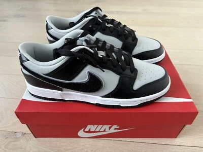 Nike Dunk Low Retro Chenille Swoosh - Black Grey Fog - Size 9.5 - New in Box - Image 1 of 4