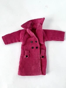 Vintage Doll Clothes Red Corduroy Coat Jacket Clone Maddie Mod Barbie - Picture 1 of 7