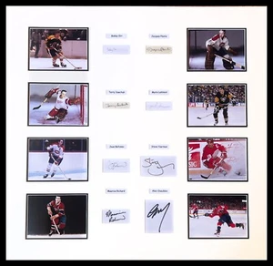 Bobby Orr plus 7 zusätzliche Hockey Autogramme Museum gerahmt ausstellungsfertig - Bild 1 von 10