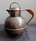 Barker Brothers Bros Silver Plate Guernsey Jug Can Teapot Creamer Wicker Handle