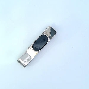 Black coral tie - money clip sterling silver by alan k. thau - Picture 1 of 3